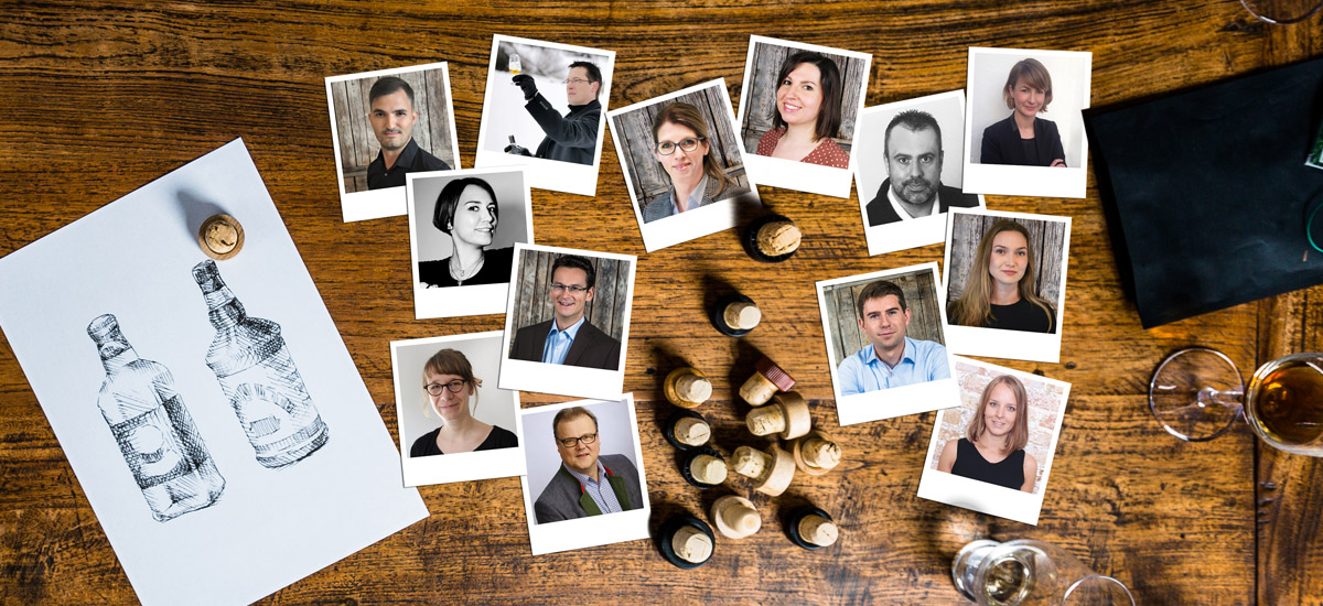 Polaroid photos of Idea Distiller's team mates on a desk.